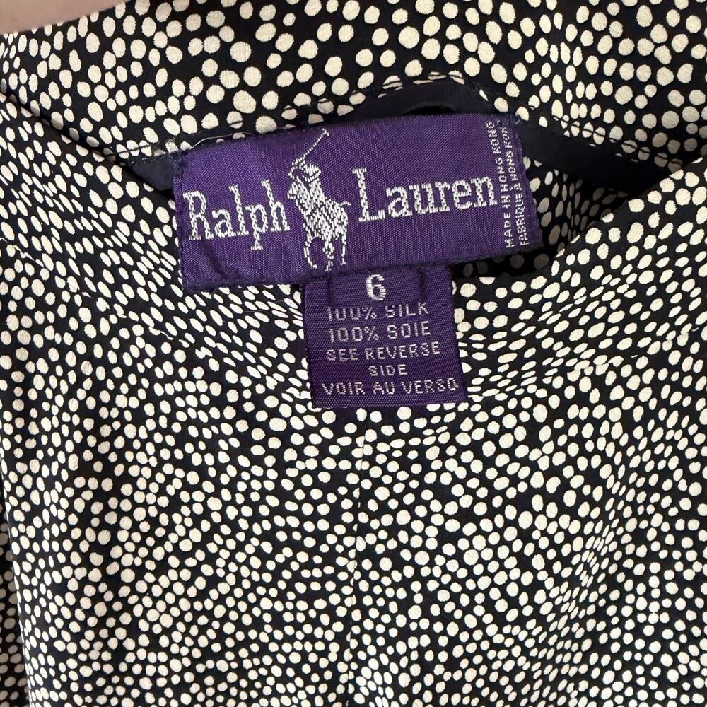 Ralph Lauren Purple Label 100% Silk Dotted Maxi Skirt (6) Vtg 90s - Picture 3 of 12
